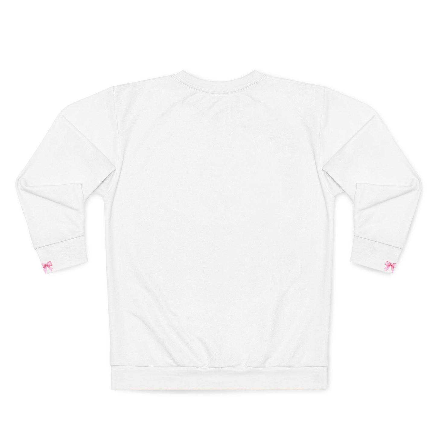 Oversize Pink Bow HD Graphic Sweatshirt