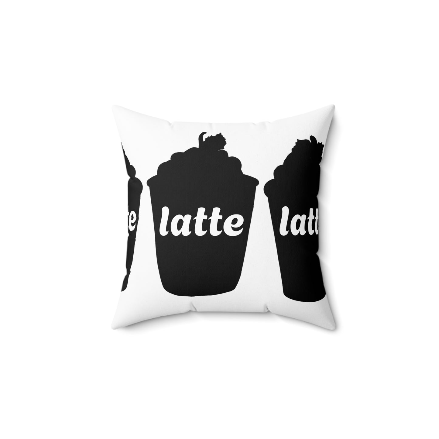 Latte Season P1 Spun Polyester Square Pillow