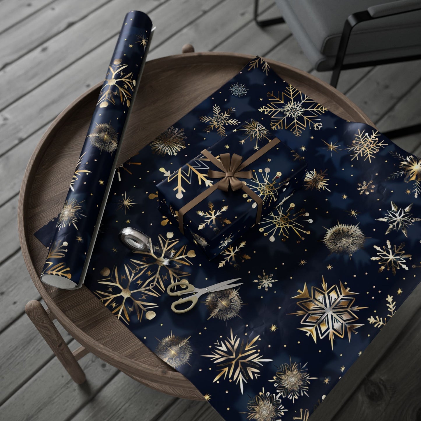 Elegant Floral Flowery Winter Design Wrapping Paper