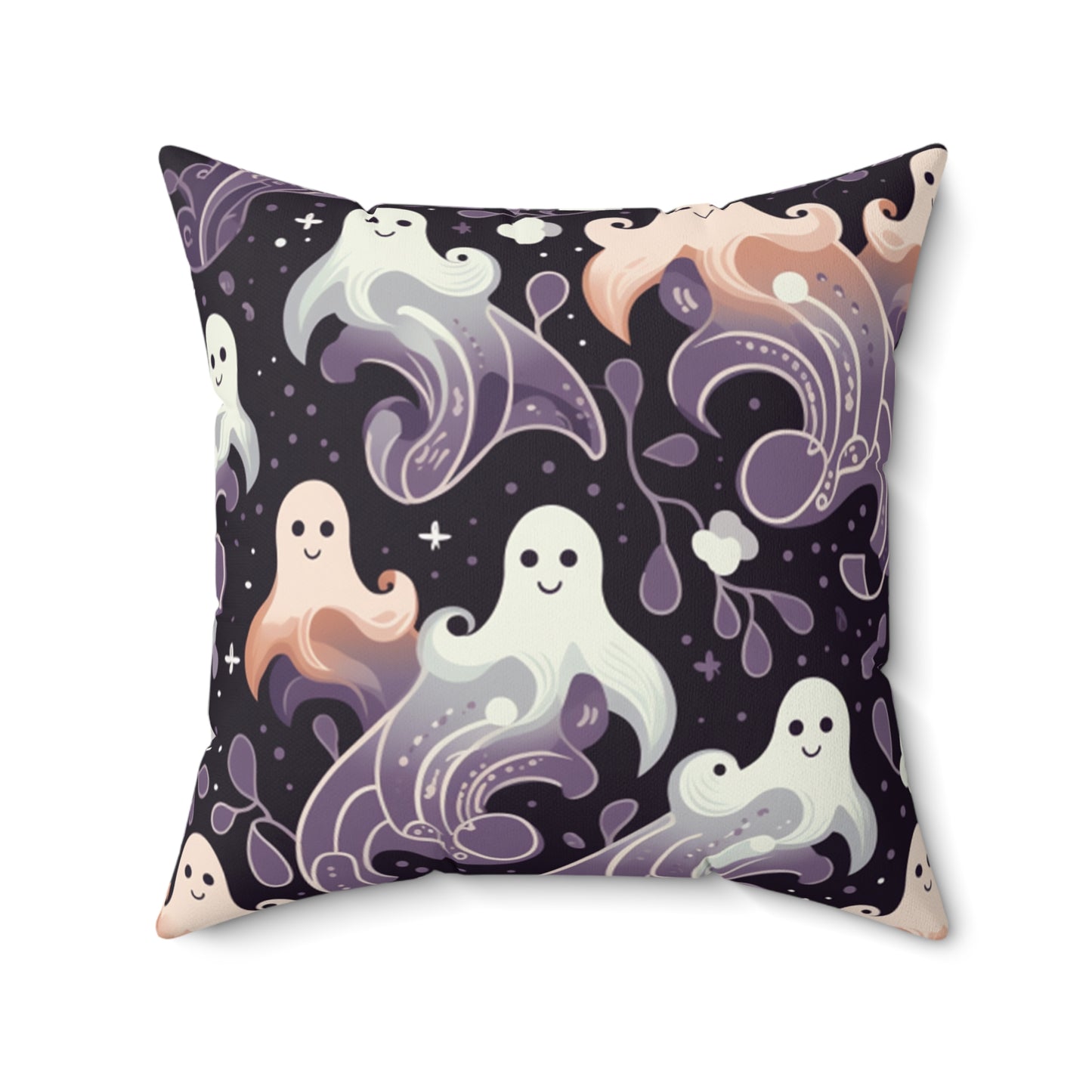 Boo Halloween Spun Polyester Square Pillow