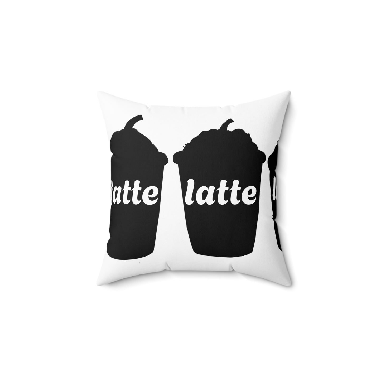Latte Season P1 Spun Polyester Square Pillow