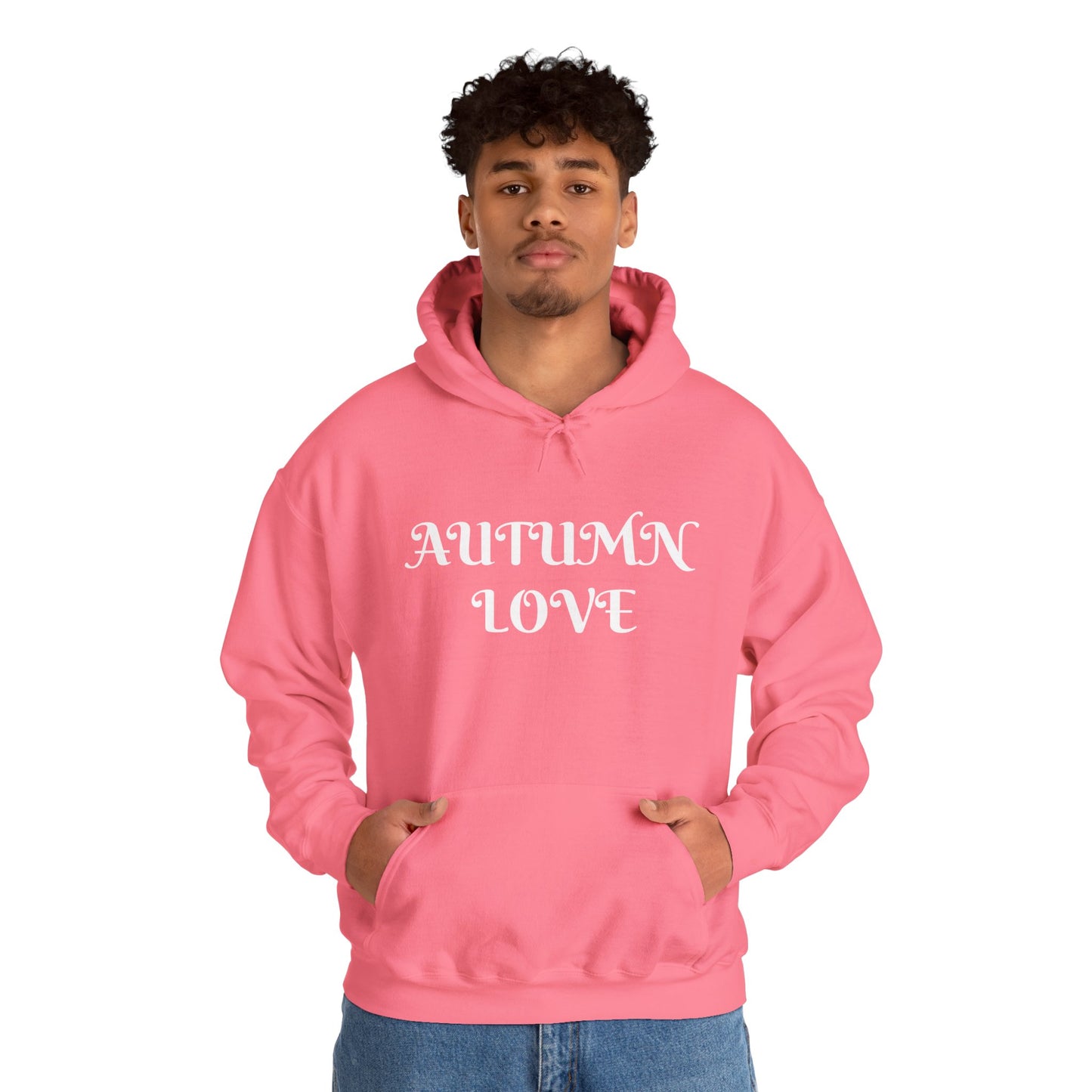 Autumn Love Hooded Men's Sweatshirt