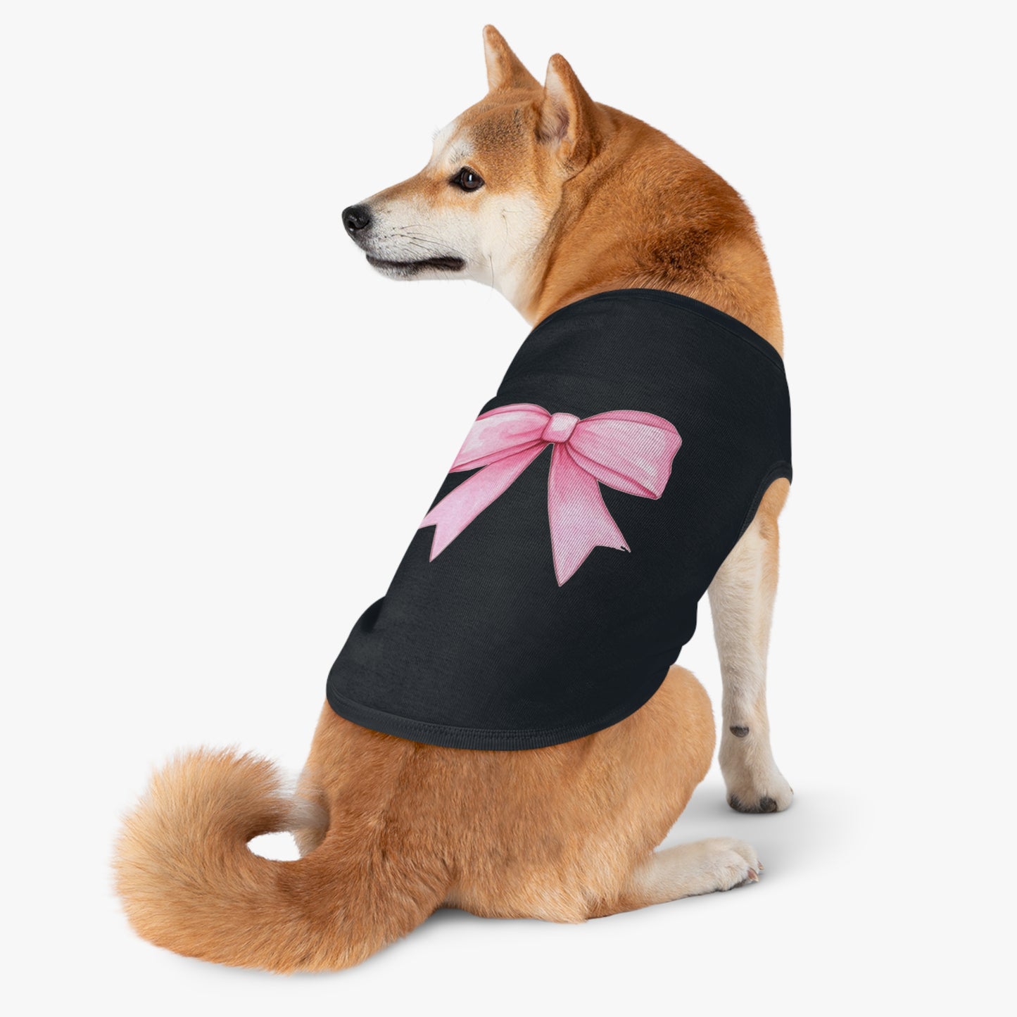 Oversize Pink Bow HD Pet Tank Top