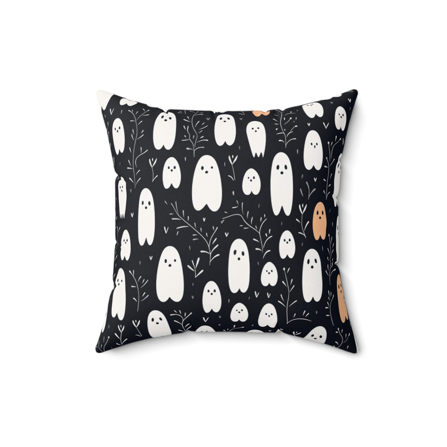 Boo Halloween P2 Spun Polyester Square Pillow