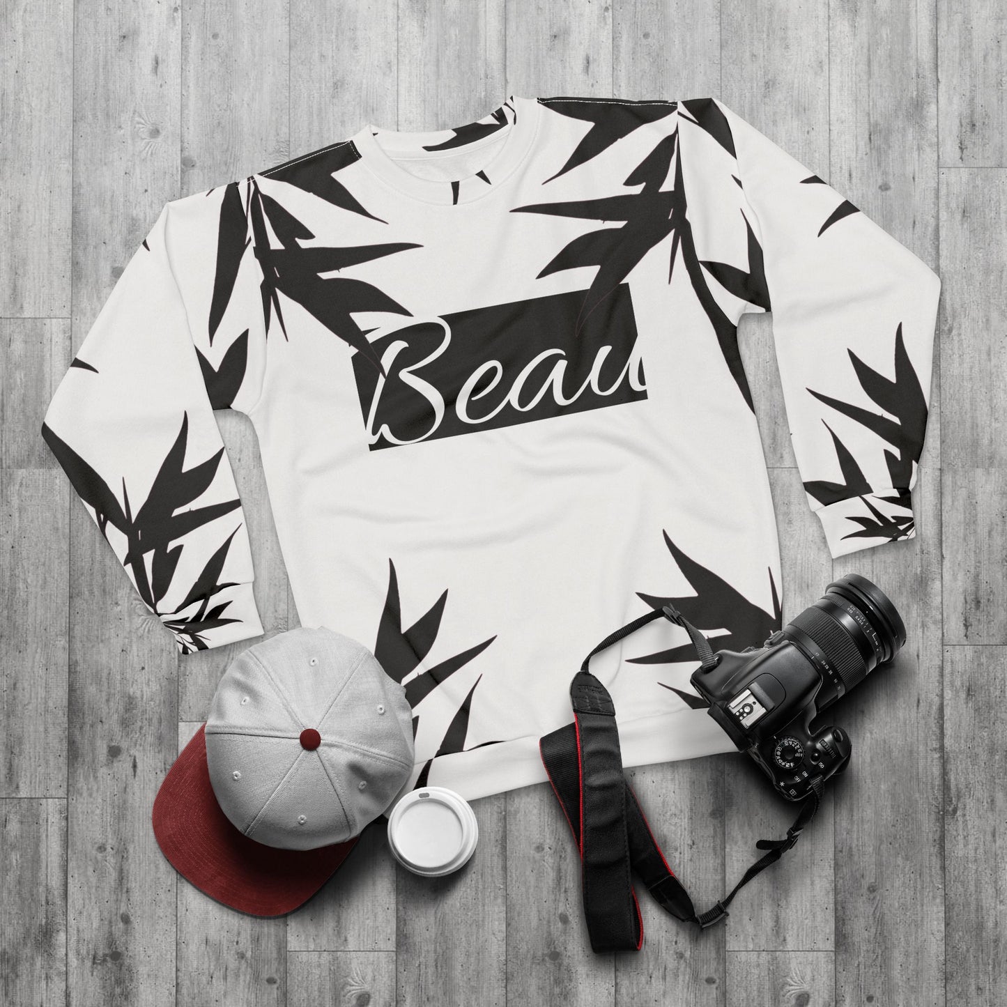 Beau Graphic Flower Print Sweatshirt