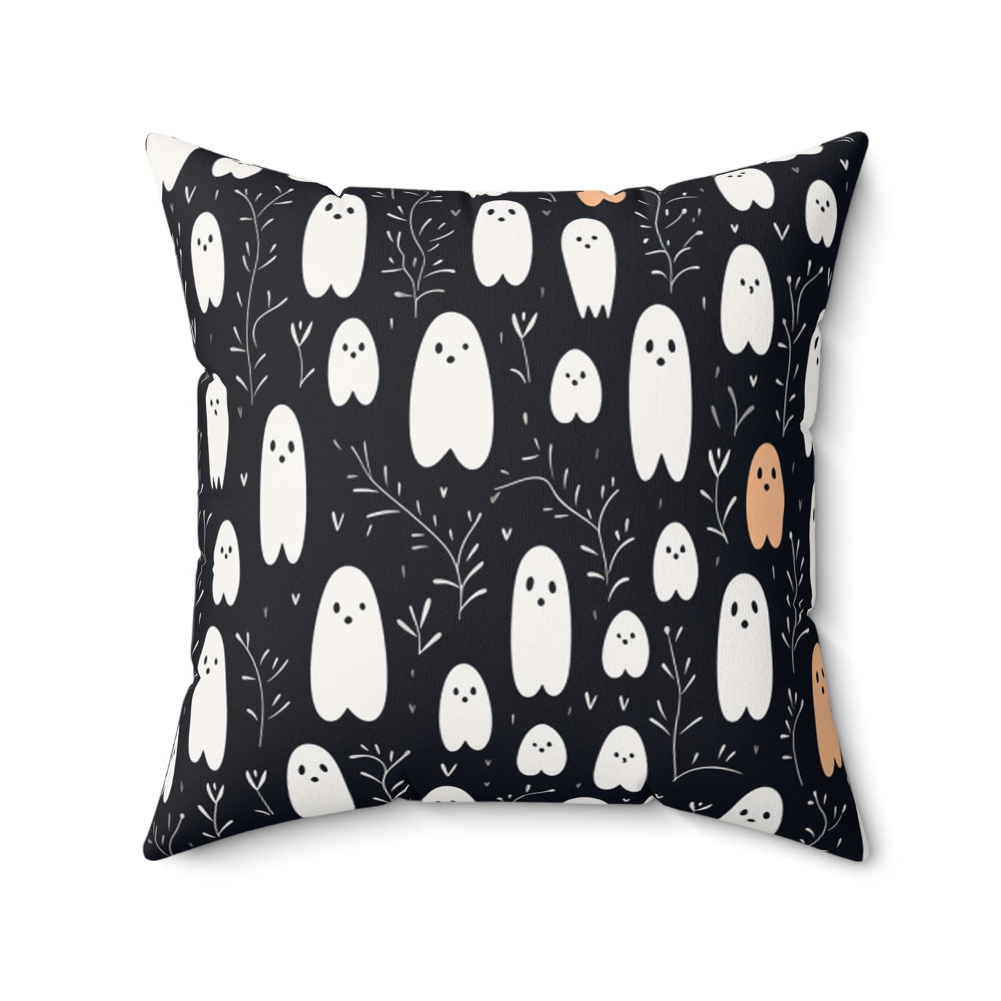 Boo Halloween P2 Spun Polyester Square Pillow