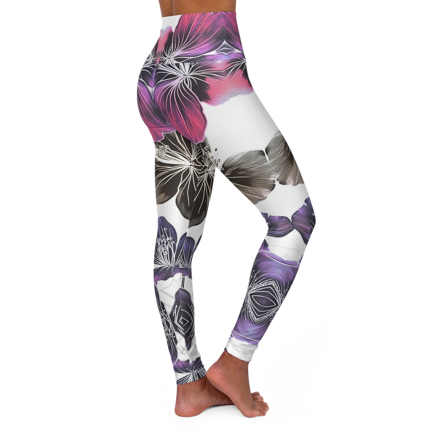 Floral High Waisted Yoga Leggings
