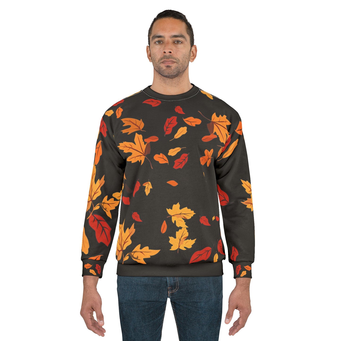 Fall Leaves HD Black Sweatshirt