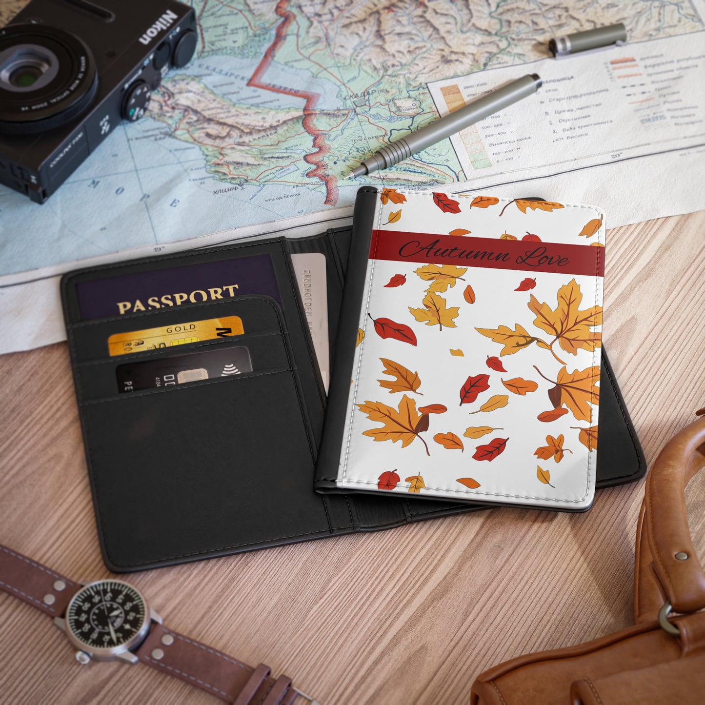Autumn Leaves Passport Cover - Travel Accessories