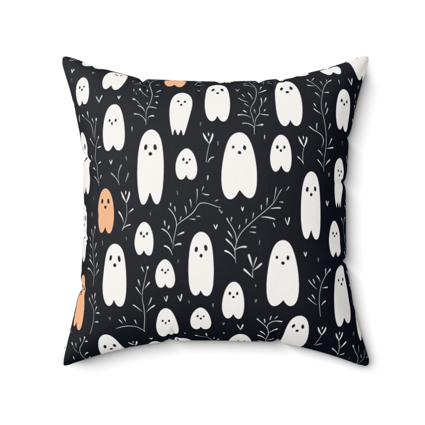 Boo Halloween P2 Spun Polyester Square Pillow