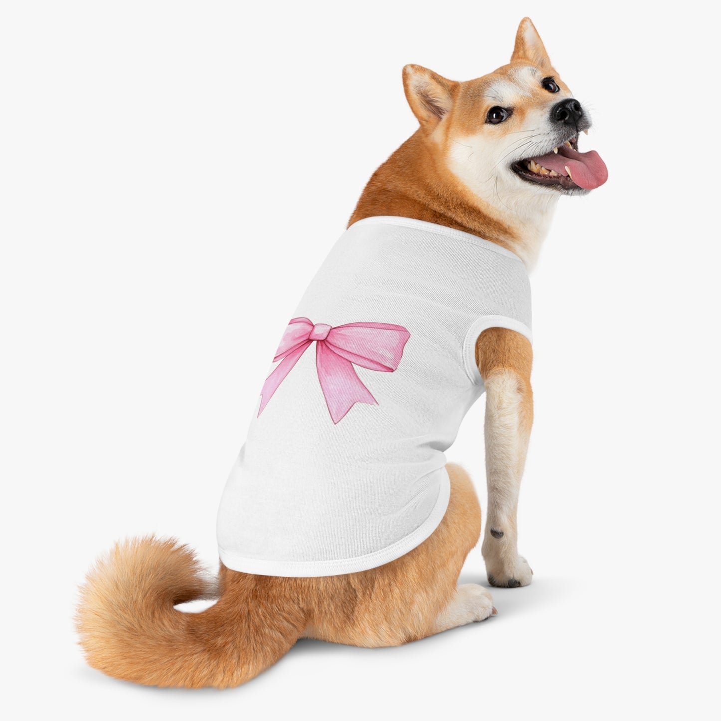 Oversize Pink Bow HD Pet Tank Top