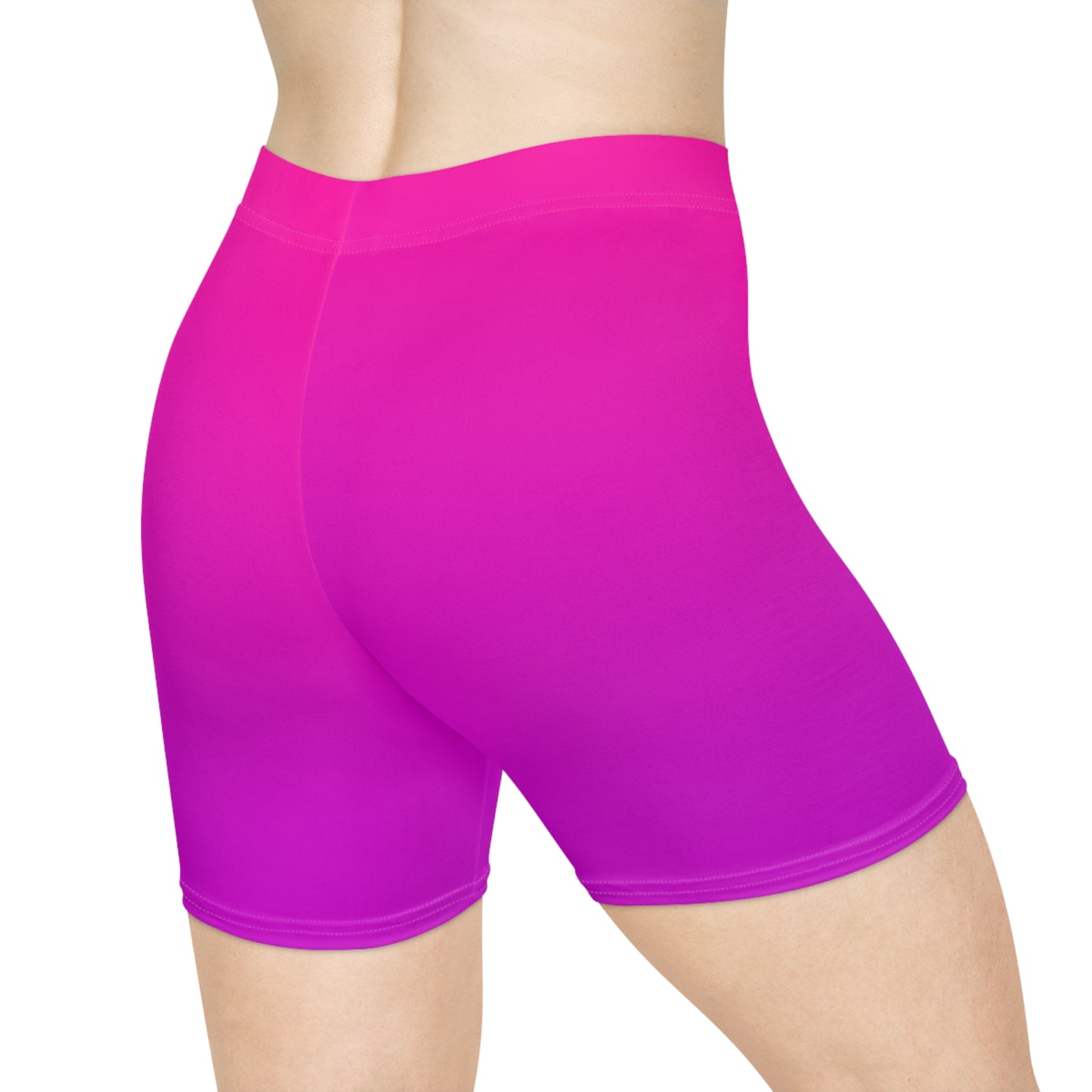 Trendy Women's Pink Toned Biker Shorts