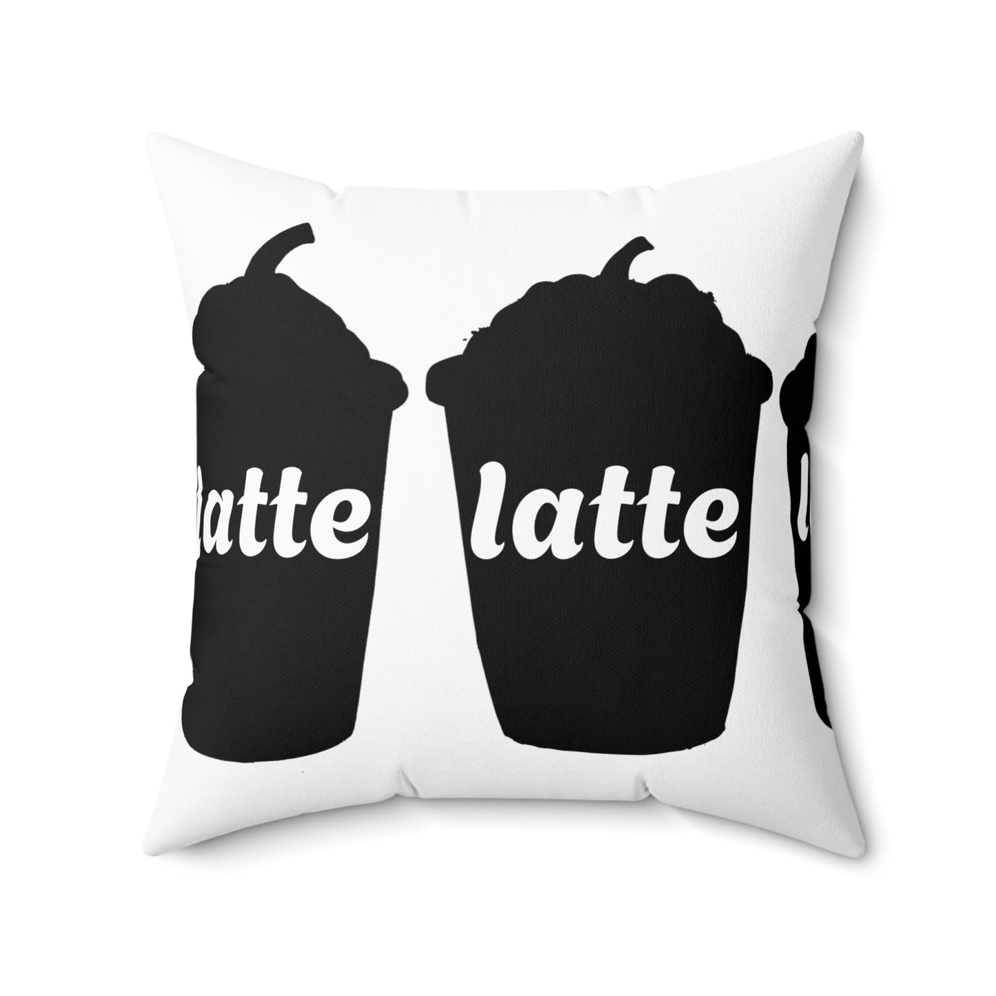 Latte Season P1 Spun Polyester Square Pillow