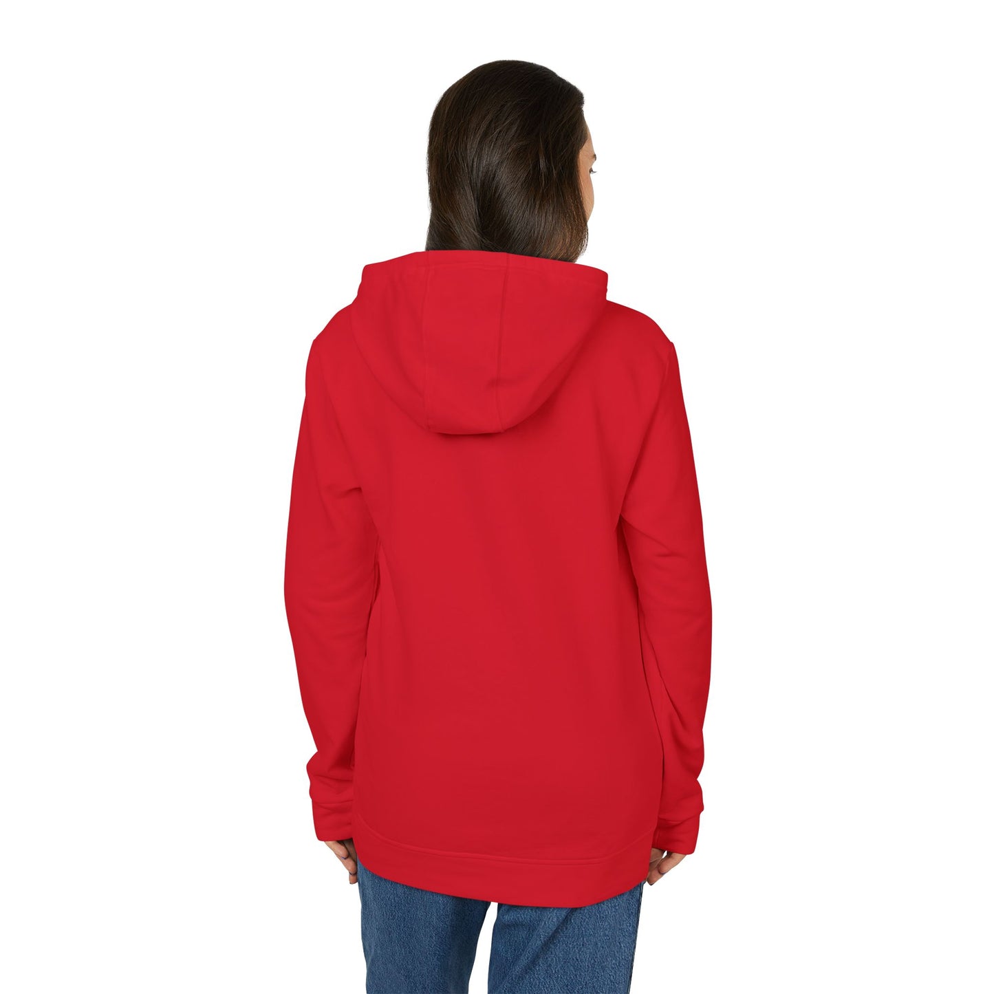 Fallen Solstice Detail Fleece Red Hoodie