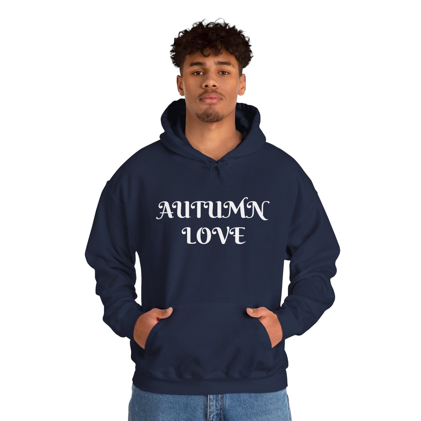 Autumn Love Hooded Men's Sweatshirt