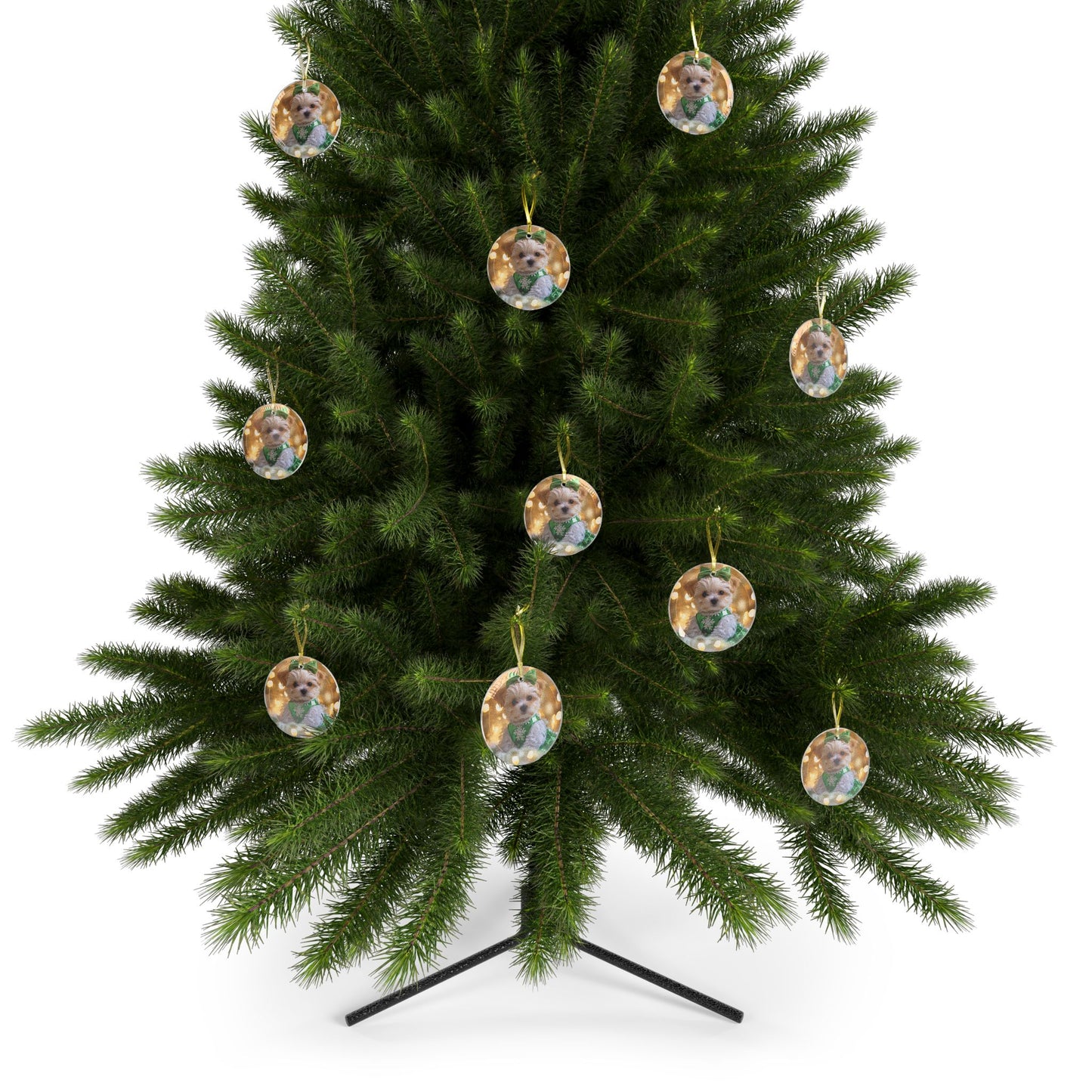 Holiday Pup Glass Ornaments 2025
