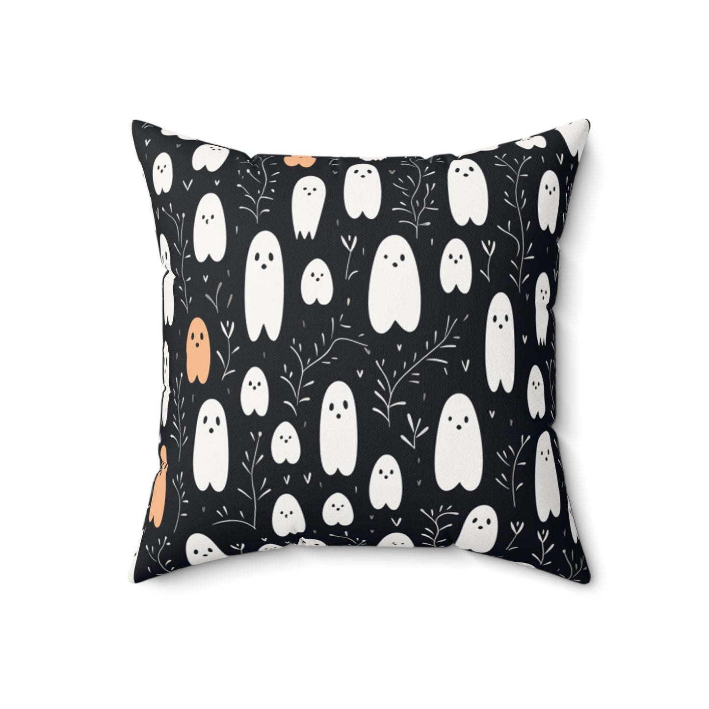 Boo Halloween P2 Spun Polyester Square Pillow