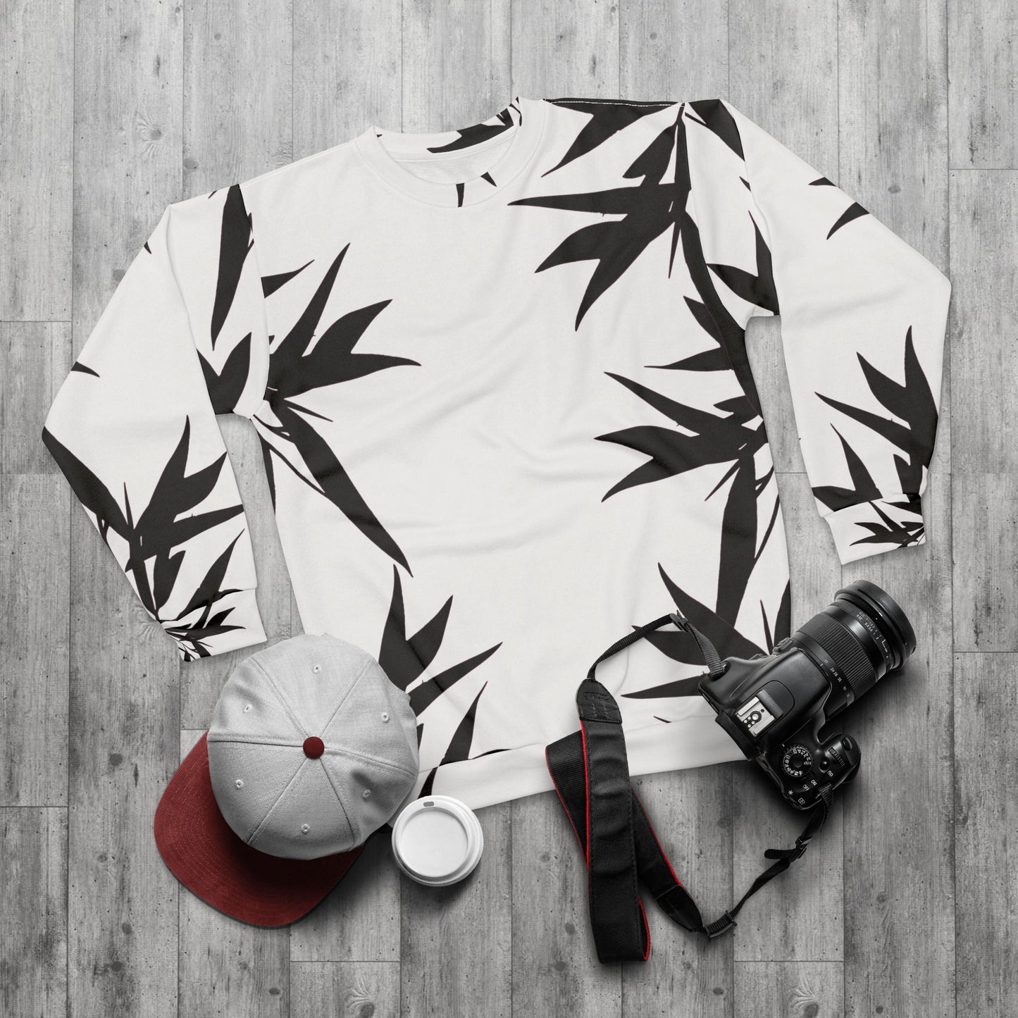 Graphic Foliage Print Sweatshirt