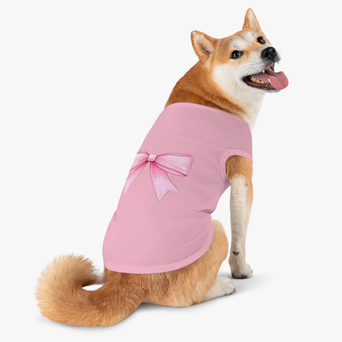 Oversize Pink Bow HD Pet Tank Top