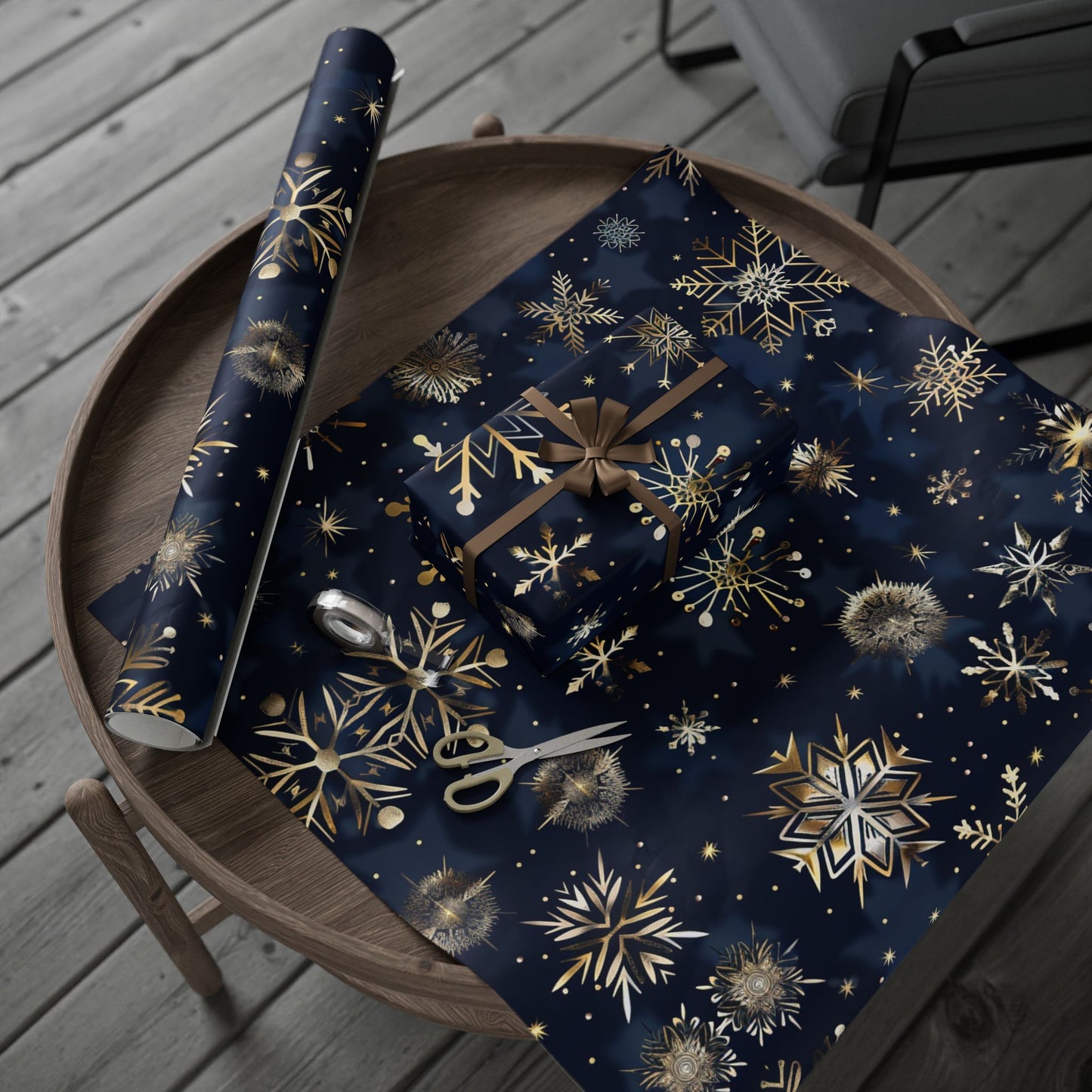 Elegant Floral Flowery Winter Design Wrapping Paper
