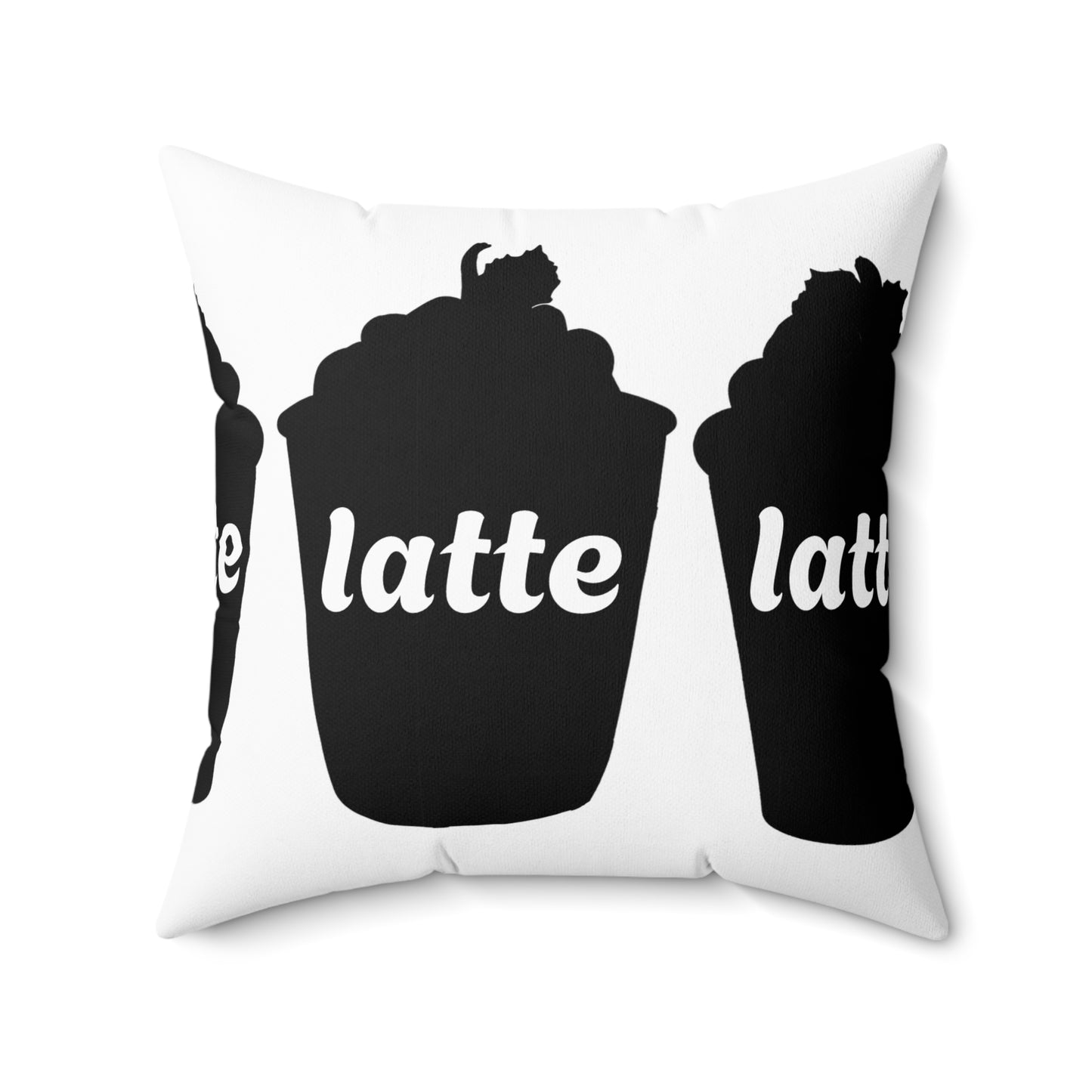 Latte Season P1 Spun Polyester Square Pillow
