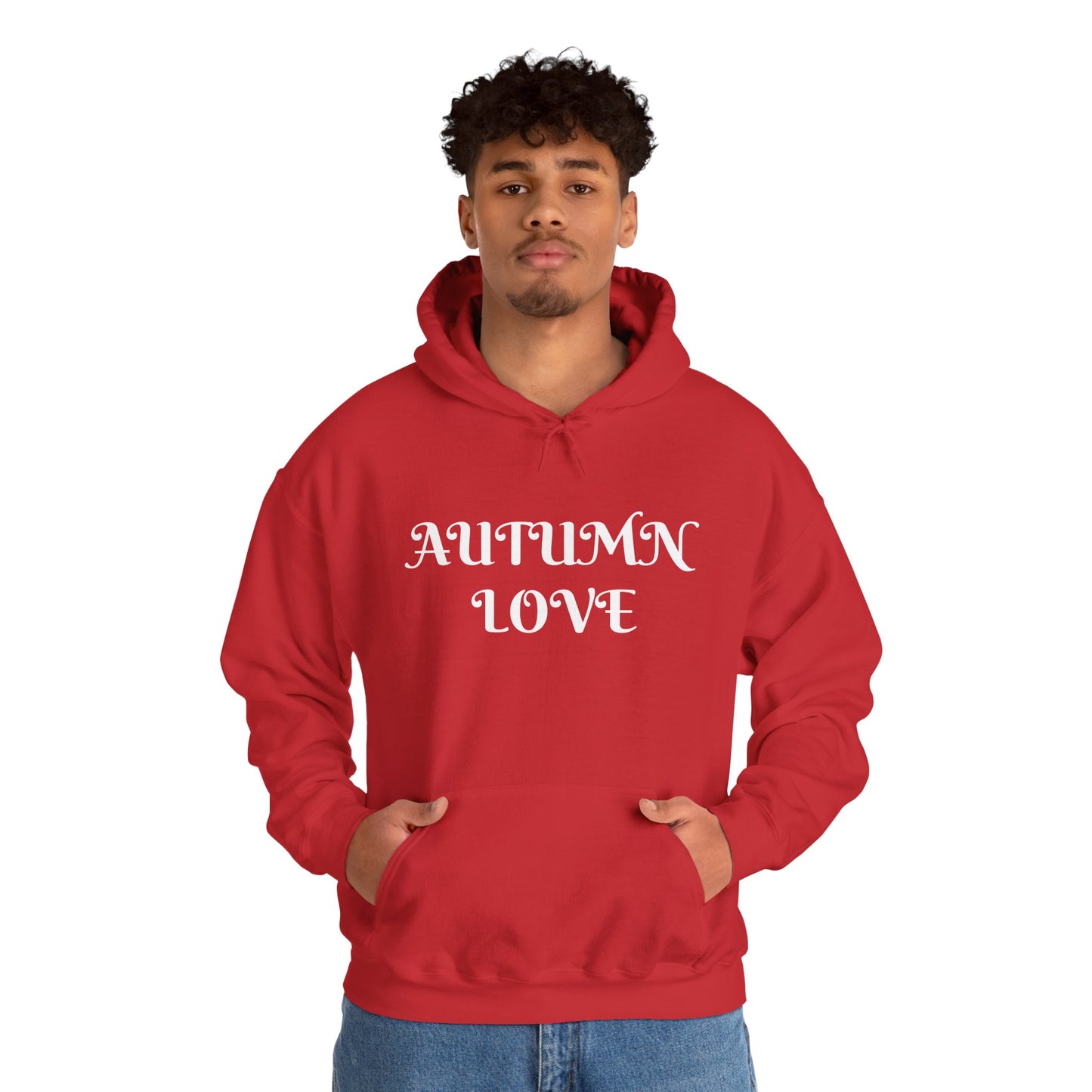 Autumn Love Hooded Men's Sweatshirt