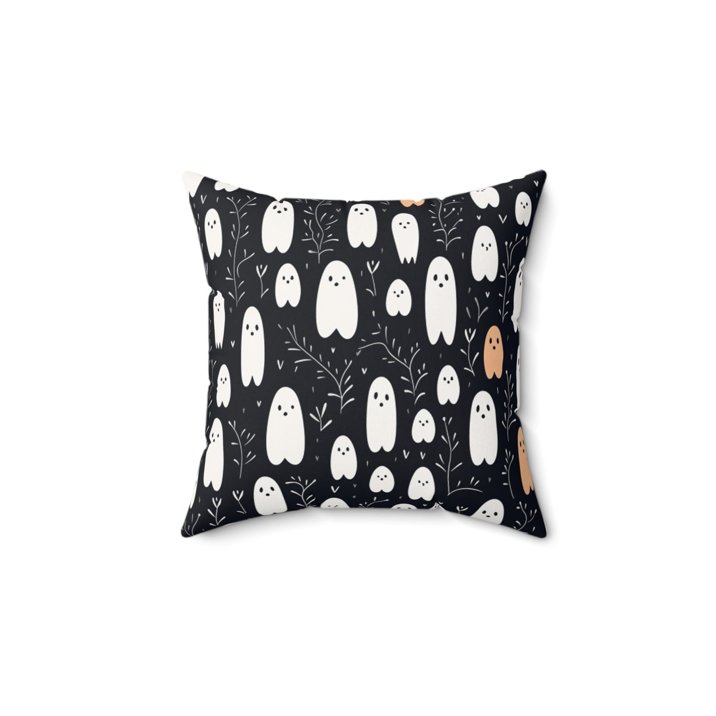 Boo Halloween P2 Spun Polyester Square Pillow