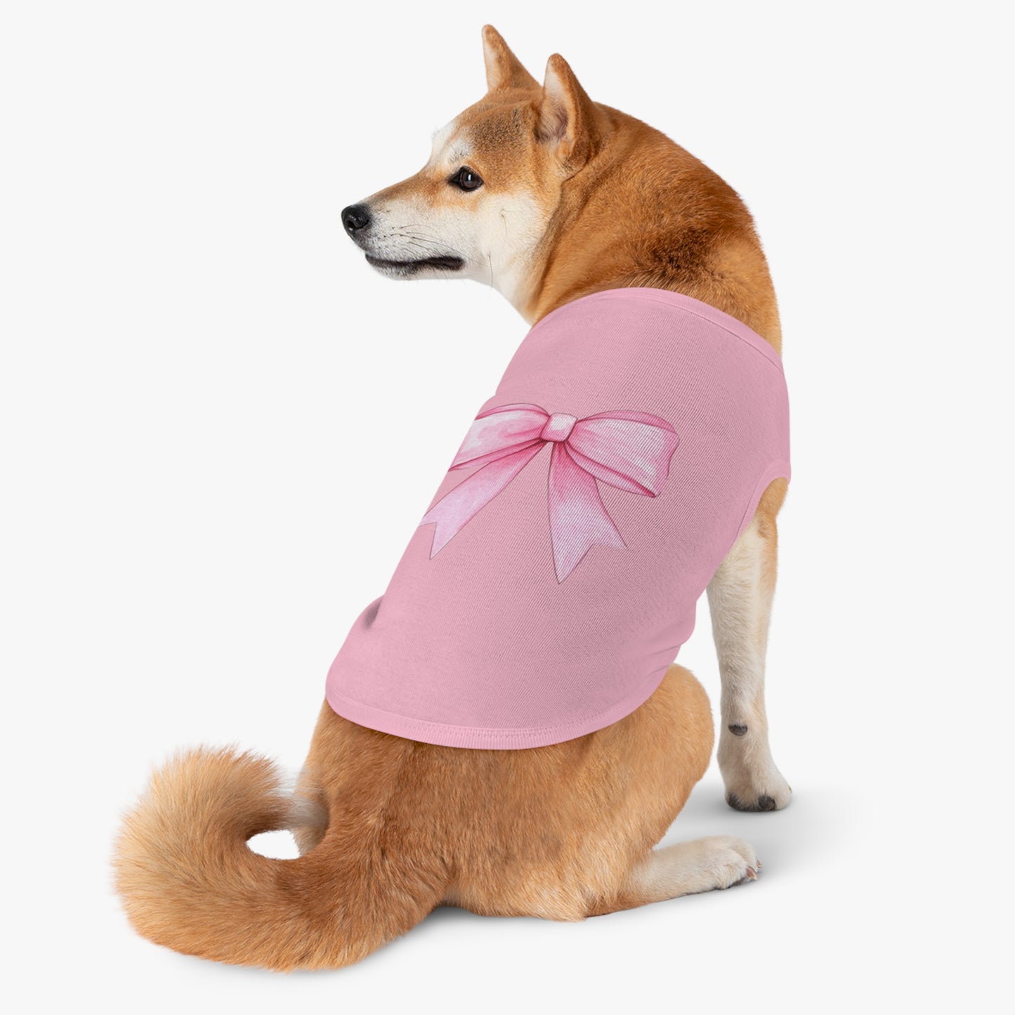 Oversize Pink Bow HD Pet Tank Top