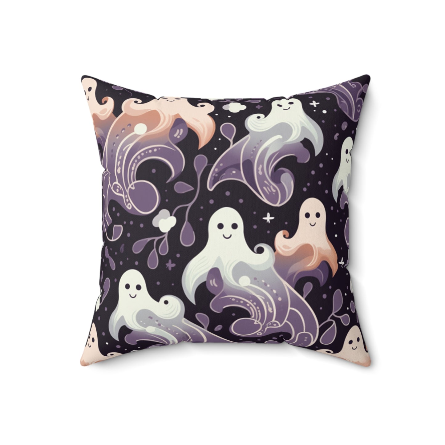 Boo Halloween Spun Polyester Square Pillow