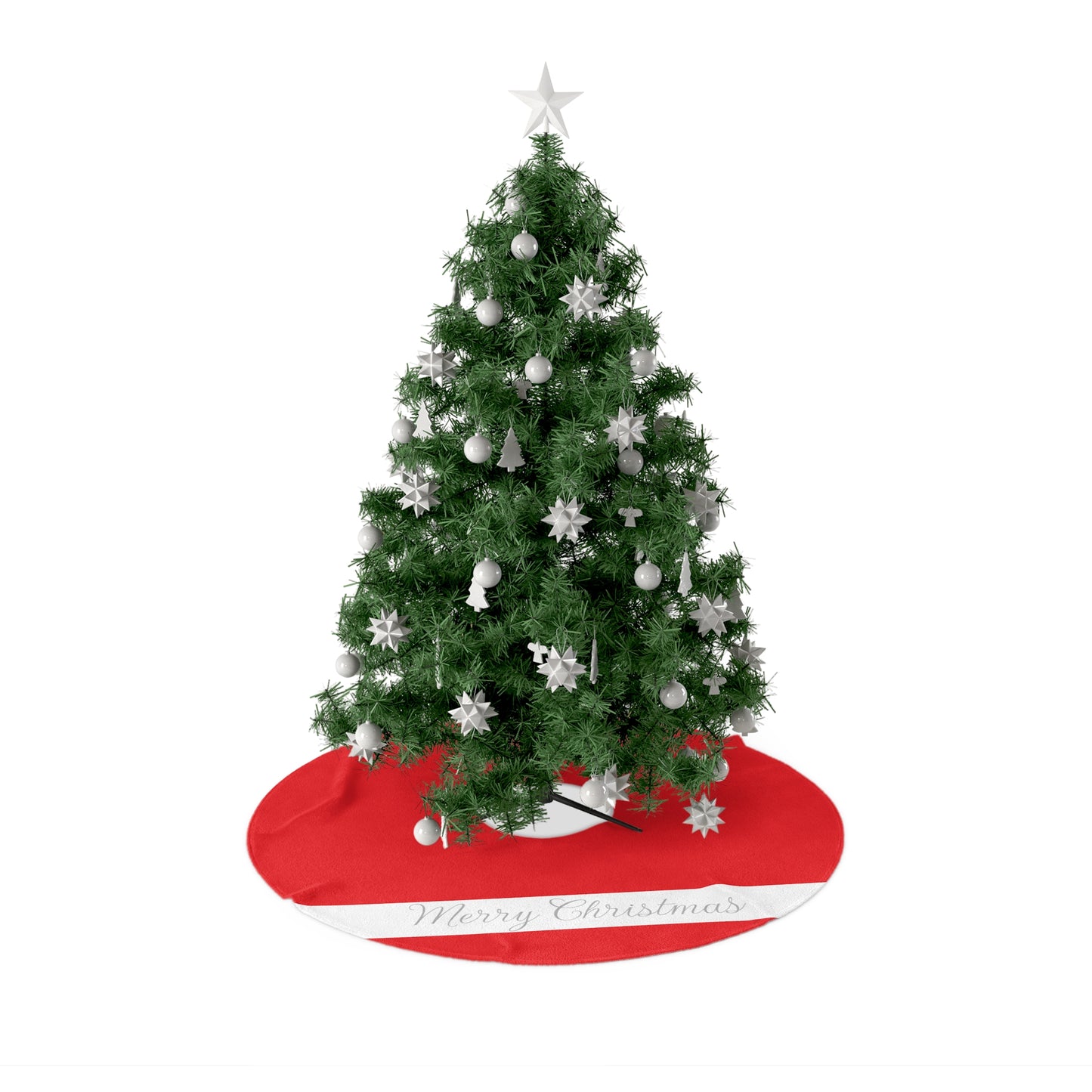 Merry Christmas Tree Skirt - Red