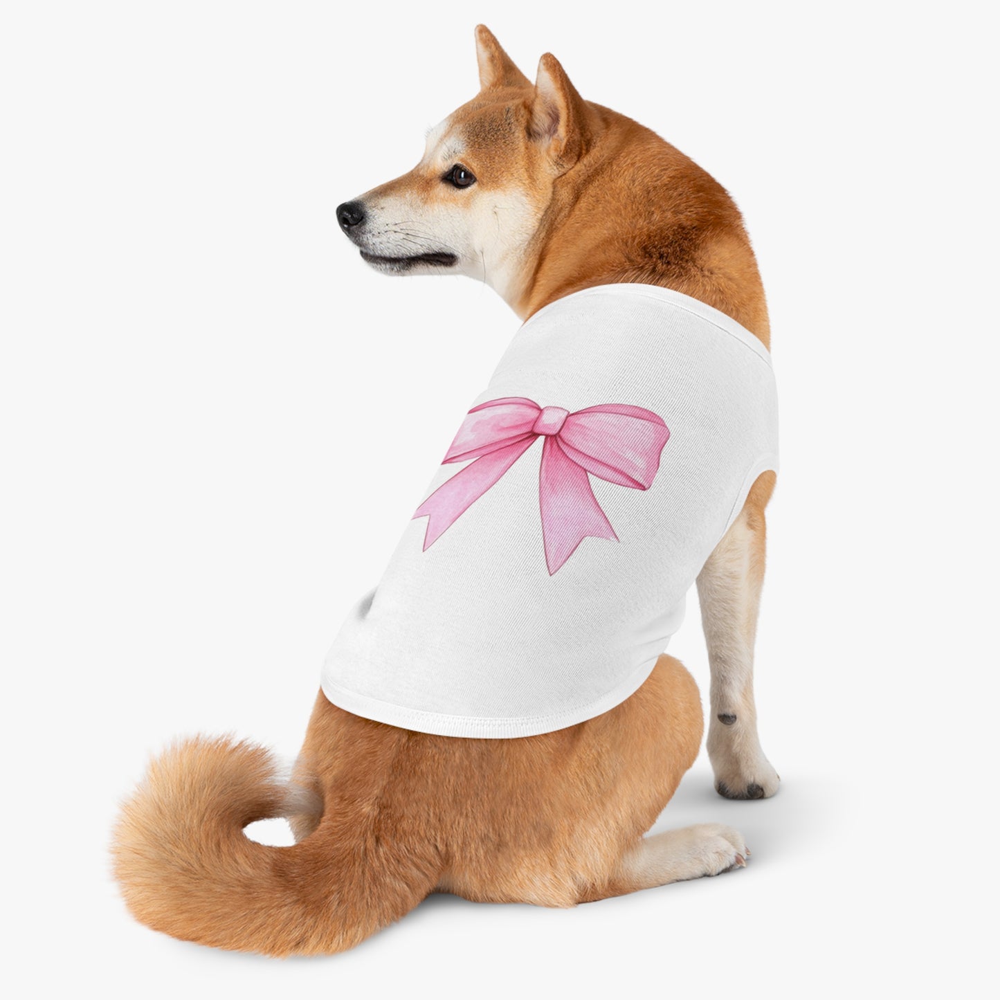 Oversize Pink Bow HD Pet Tank Top