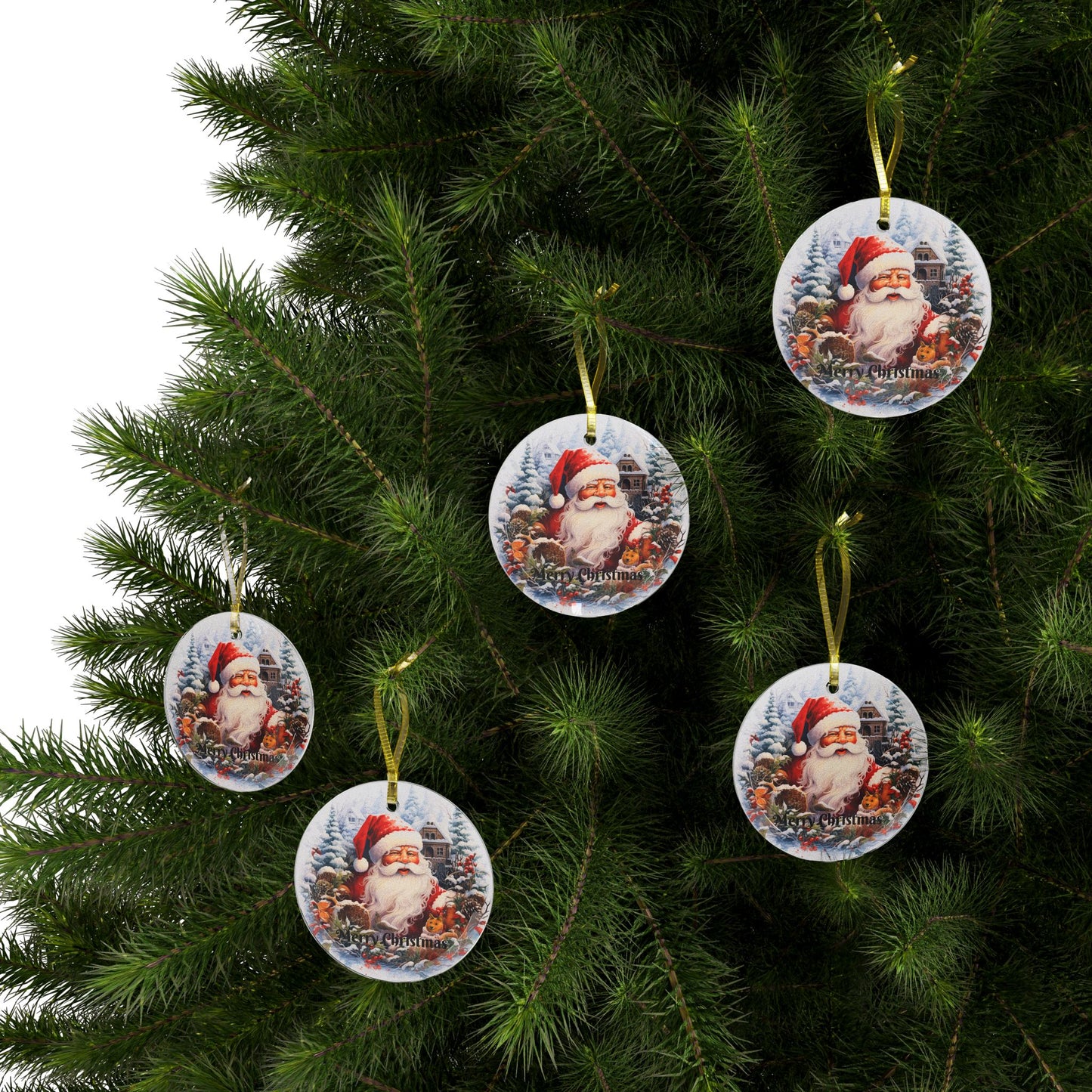 Merry Christmas Glass Ornaments 2025 - Bundle 5
