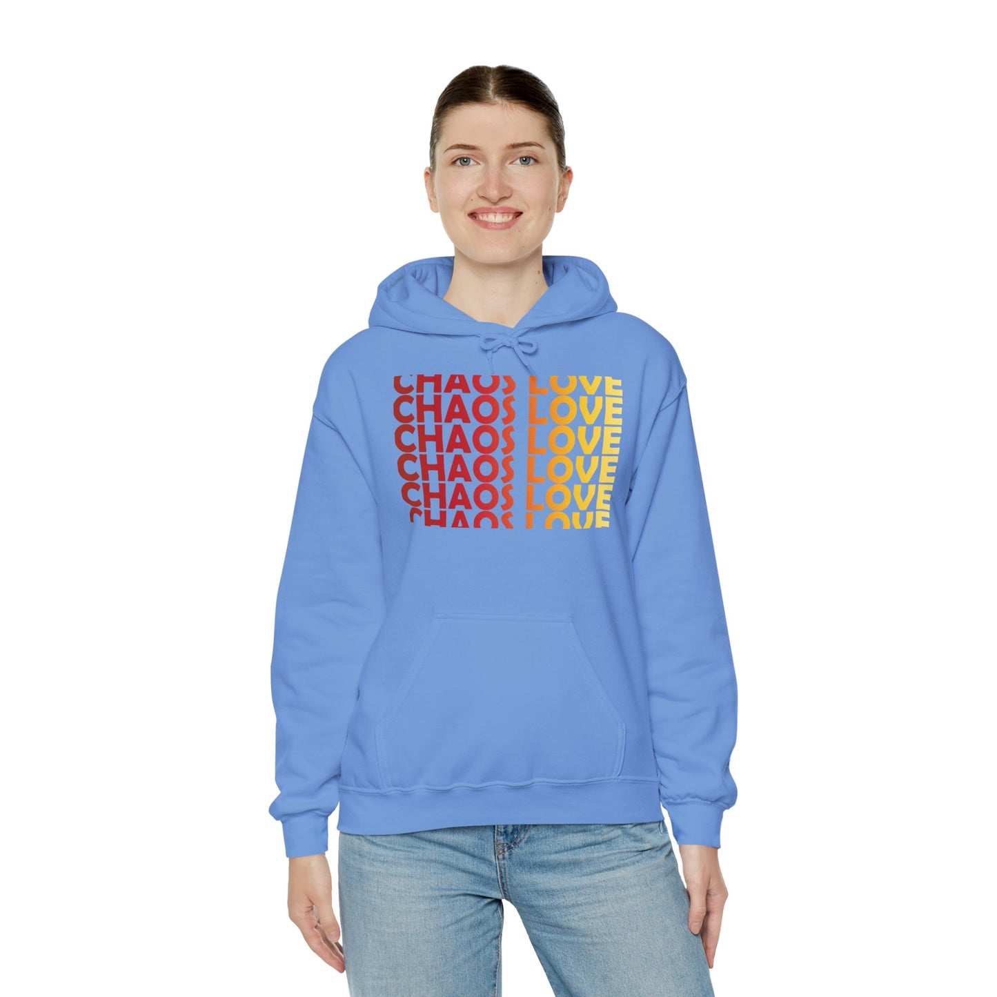 Chaos Love by Hime Red Fade Hooded Sweatshirt
