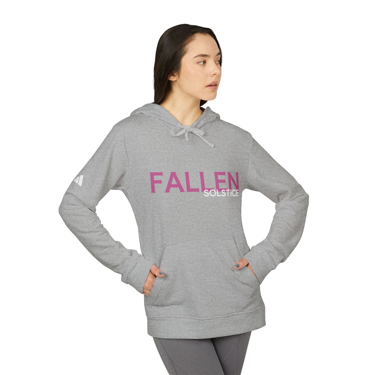 Fallen Solstice Detail Fleece Grey Hoodie