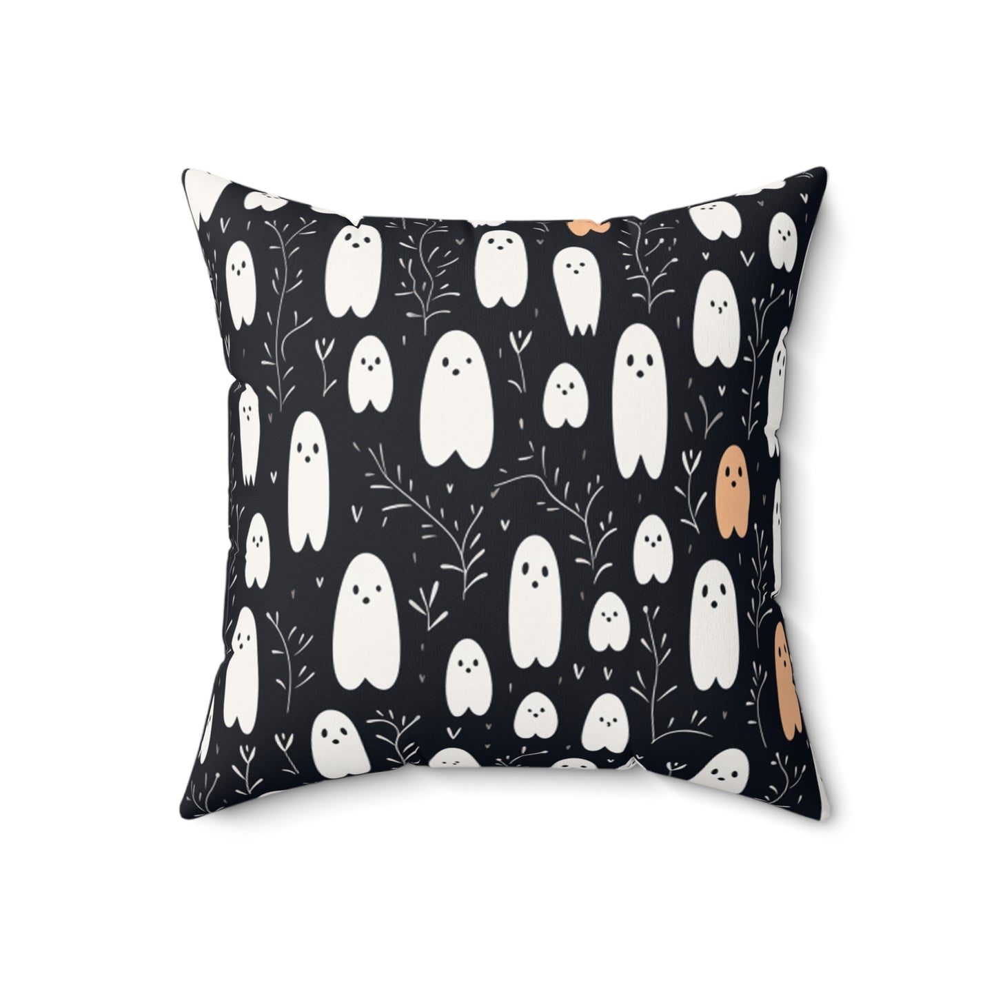 Boo Halloween P2 Spun Polyester Square Pillow