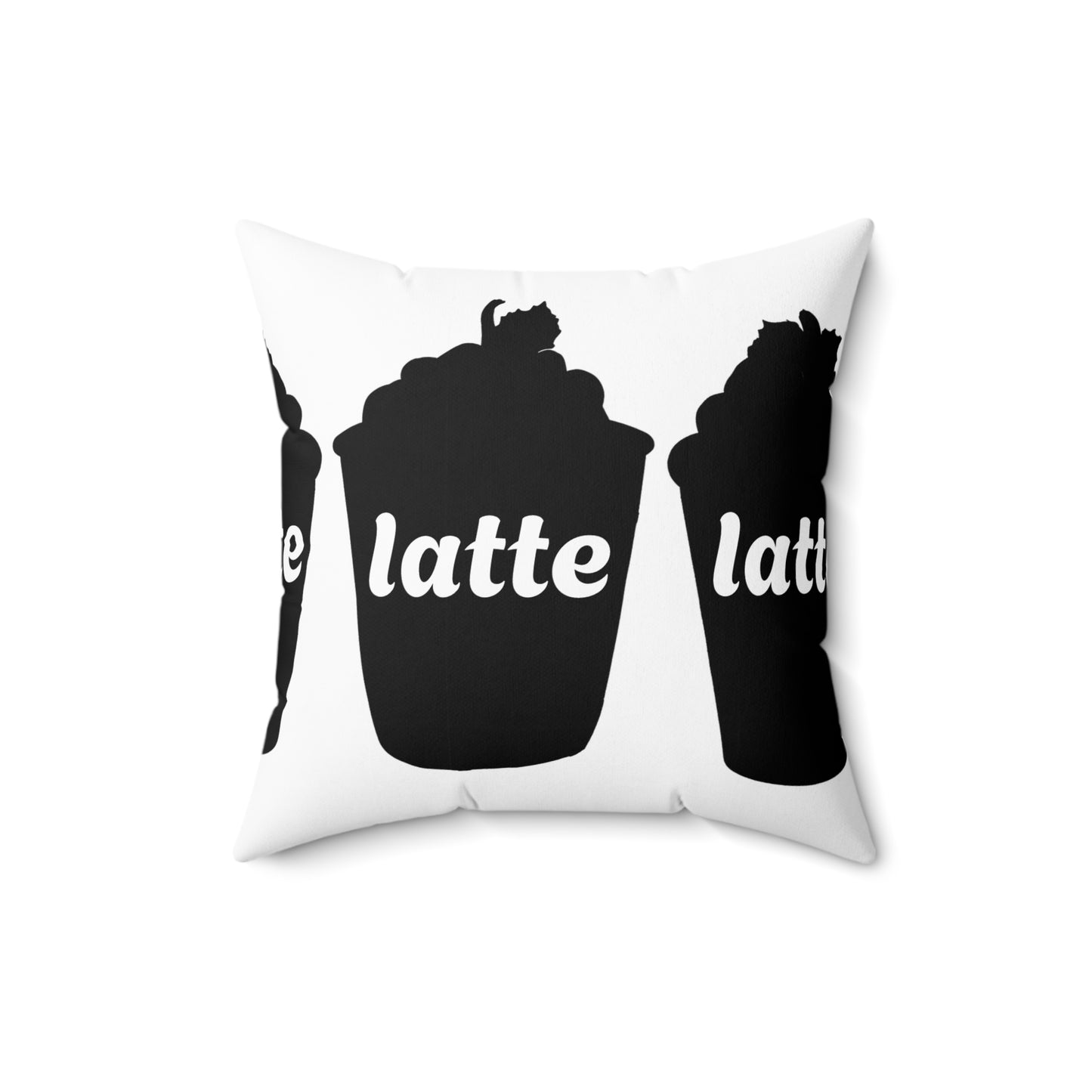 Latte Season P1 Spun Polyester Square Pillow
