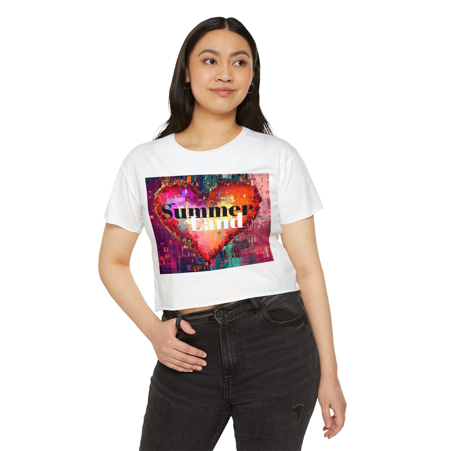 Summer Land Heart Festival Crop Top