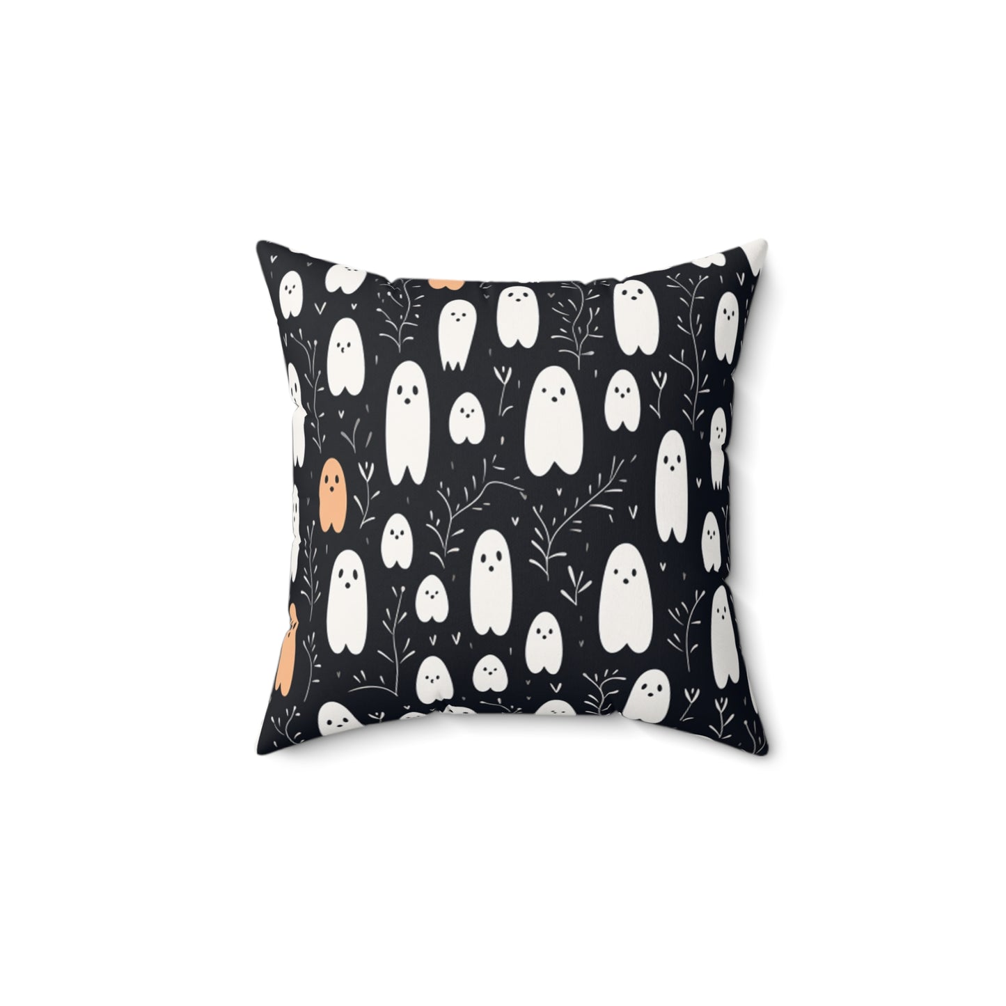 Boo Halloween P2 Spun Polyester Square Pillow