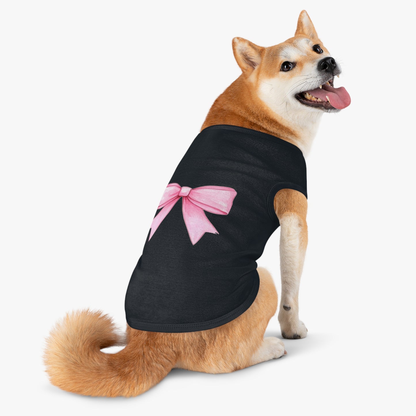 Oversize Pink Bow HD Pet Tank Top