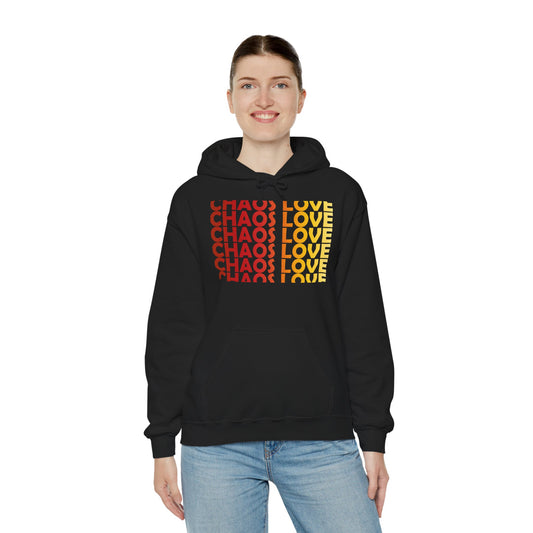 Chaos Love by Hime Red Fade Hooded Sweatshirt
