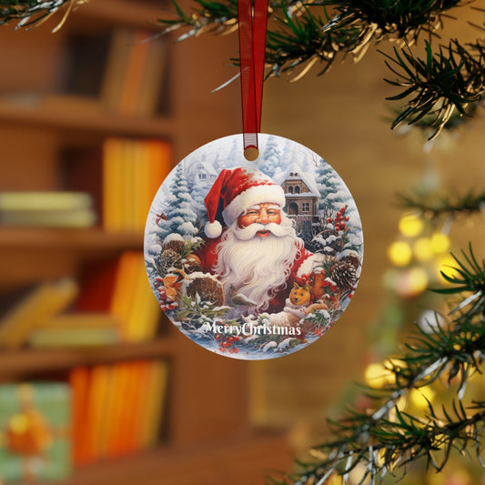 Christmas Metal Ornaments - Santa Clause HD1