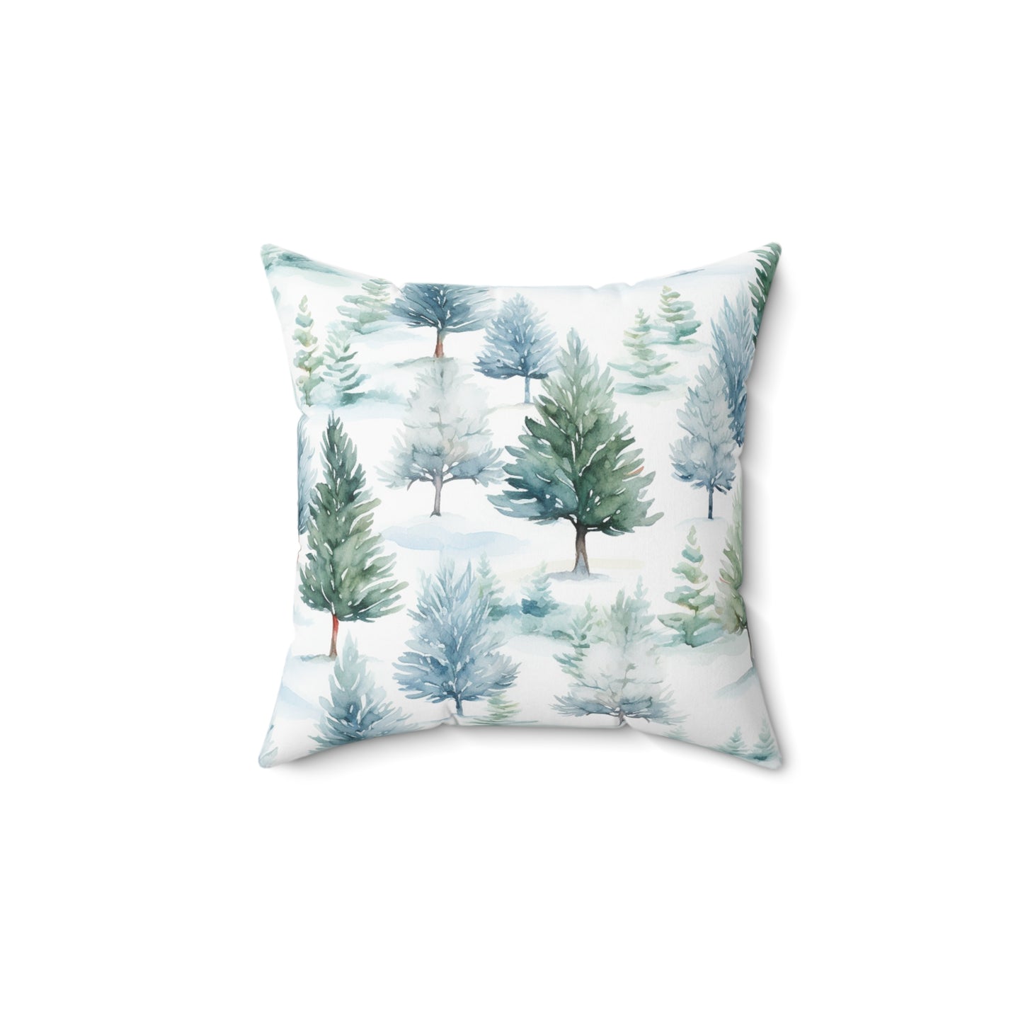 Winter Woods by HD P3 Spun Polyester Square Pillow