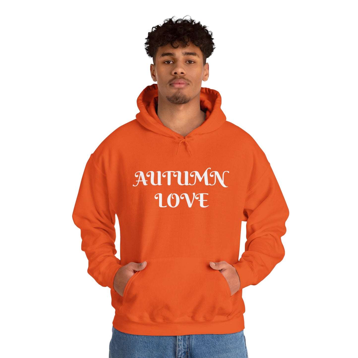 Autumn Love Hooded Men's Sweatshirt
