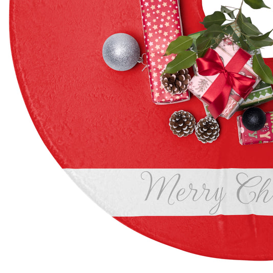 Merry Christmas Tree Skirt - Red