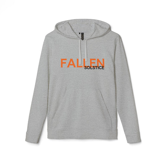Fallen Solstice Detail Fleece Fall Hoodie- Grey