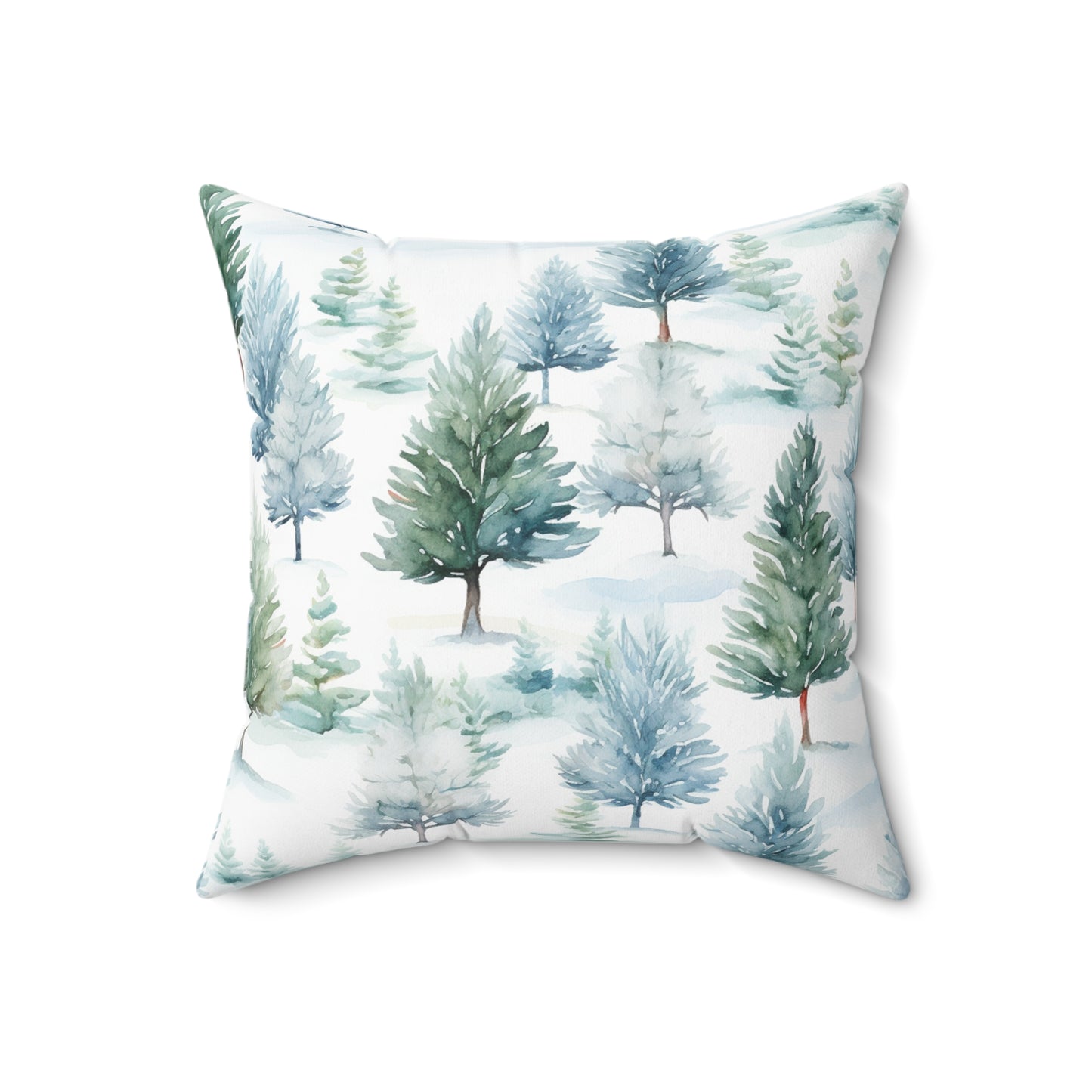 Winter Woods by HD P3 Spun Polyester Square Pillow
