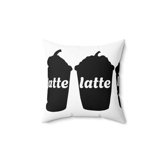 Latte Season P1 Spun Polyester Square Pillow