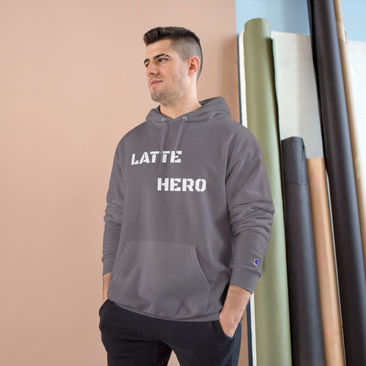 Cute Latte Champion Hoodie for Men -Grey