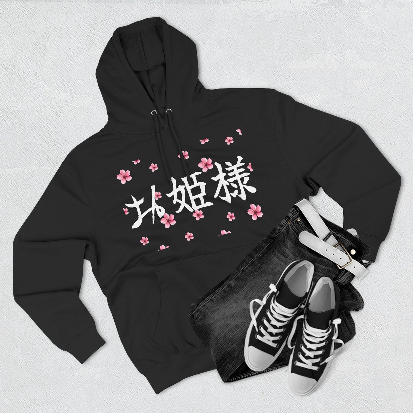 Hime_Code Tech Graphic Black Hoodie
