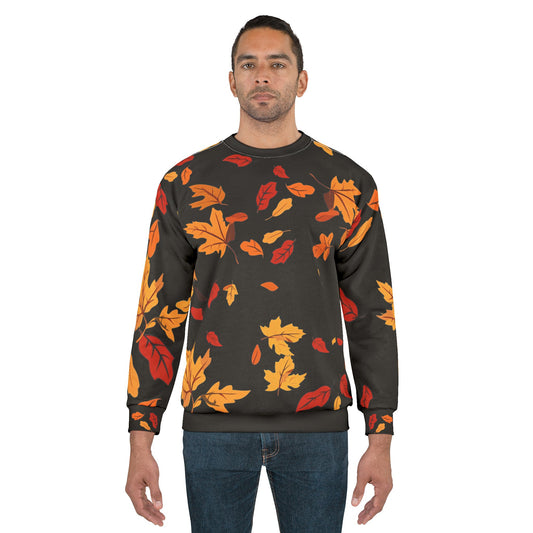 Fall Leaves HD Black Sweatshirt